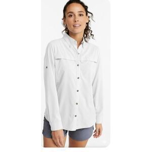 L.L. Bean White Tropicwear Sun Shirt Women's XS ☀️